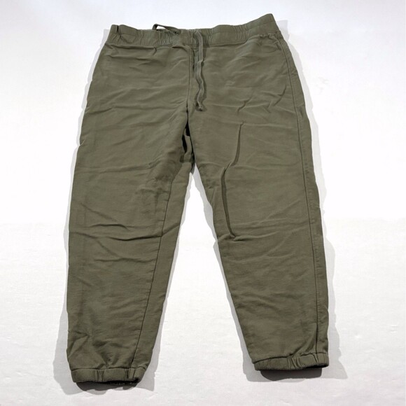 James Perse Womans Sweatpants Joggers Green French Terry WXAH1930CU Sz 3 L - Picture 1 of 11